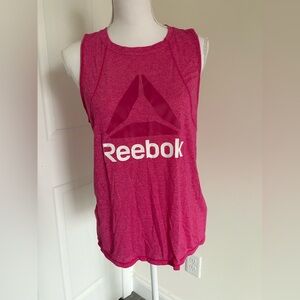 Reebok Hot Pink Logo Racerback Tank